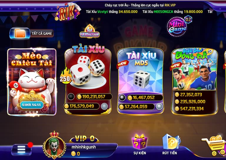 Đôi nét về cổng game Rikvip?