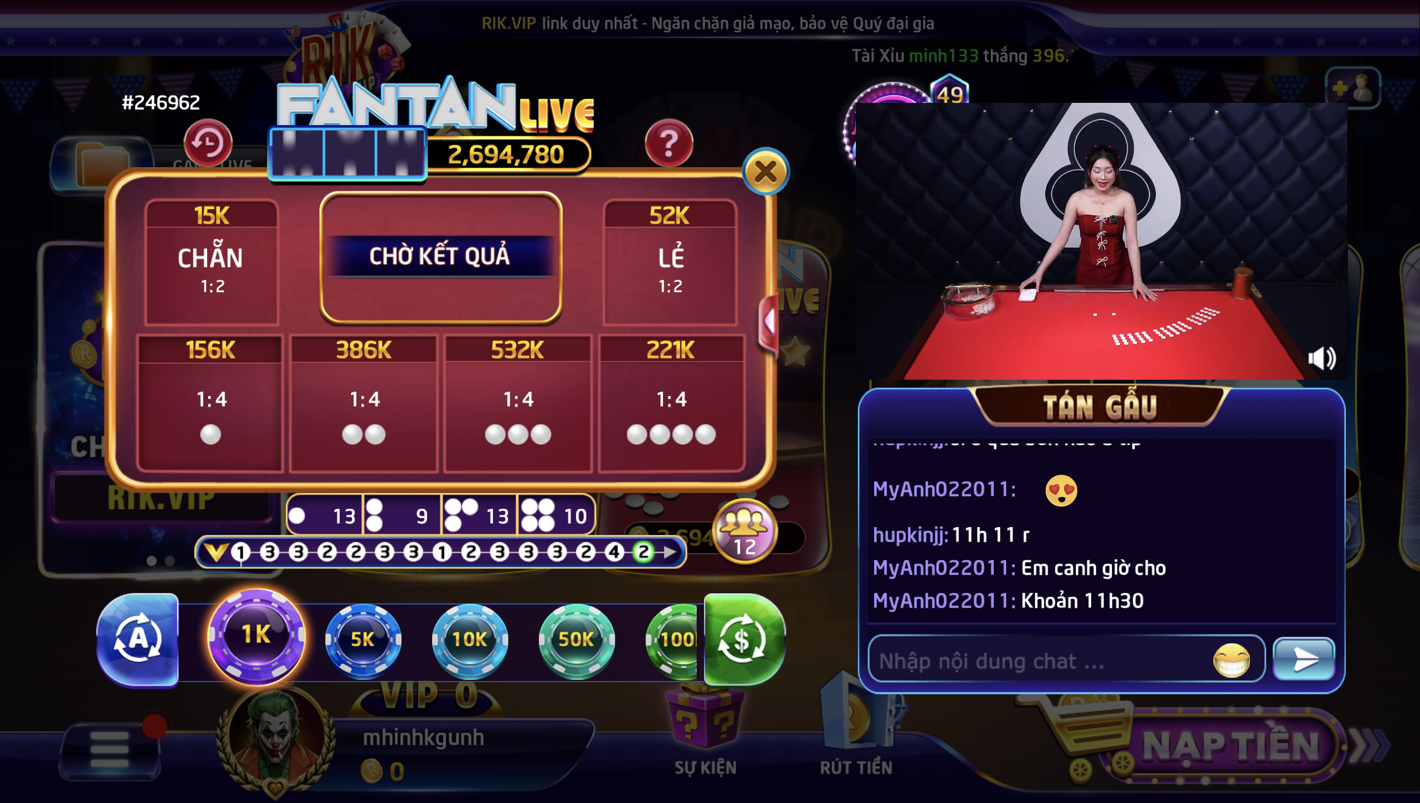 Hướng dẫn chơi các trò chơi game live Rikvip 